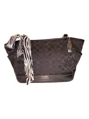 Coach Black Signature Shoulder Bag